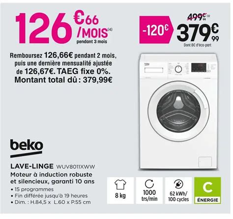 pulsat lave linge